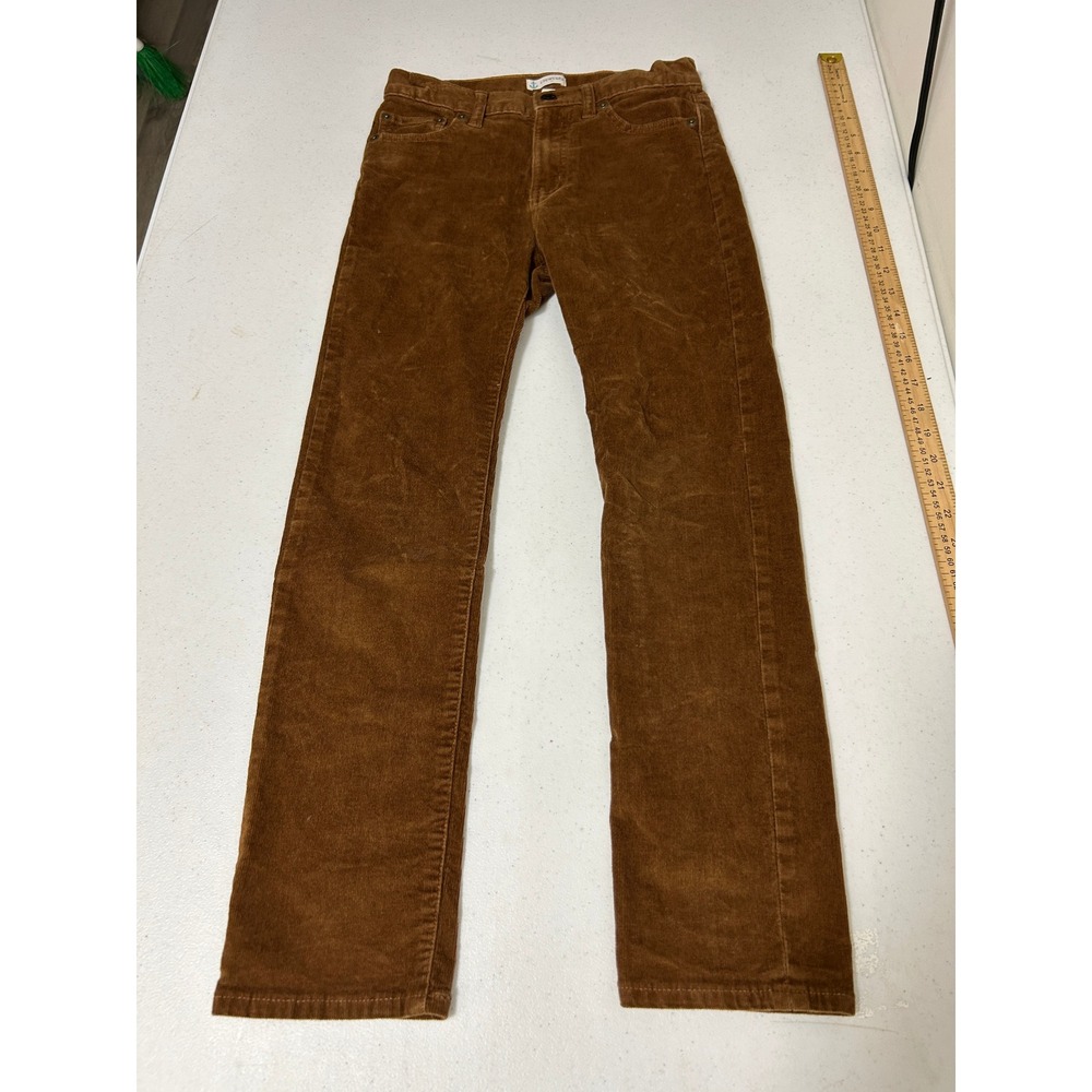 Crewcuts J. Crew Boys Brown Corduroy Straight Leg Pants Size 10 Tobacco Brown